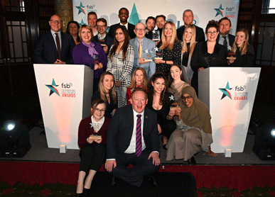 A group shot of the 2022 London FSB Awards winners