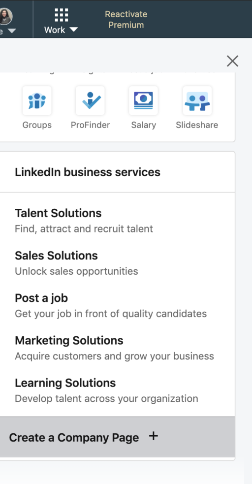 How to create a LinkedIn account for business 1