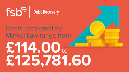 Debts recovered range from £114.00 to £125,781.60