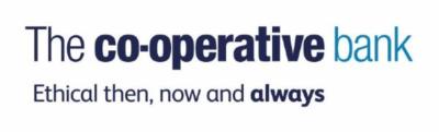 The Co-operative Bank Logo with strapline 'Ethical now, then and always'